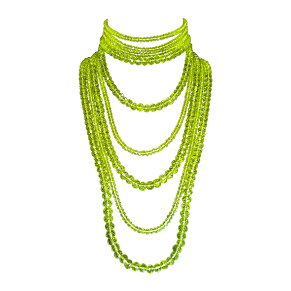 FINA OLIVE LAYERED BEAD Necklace