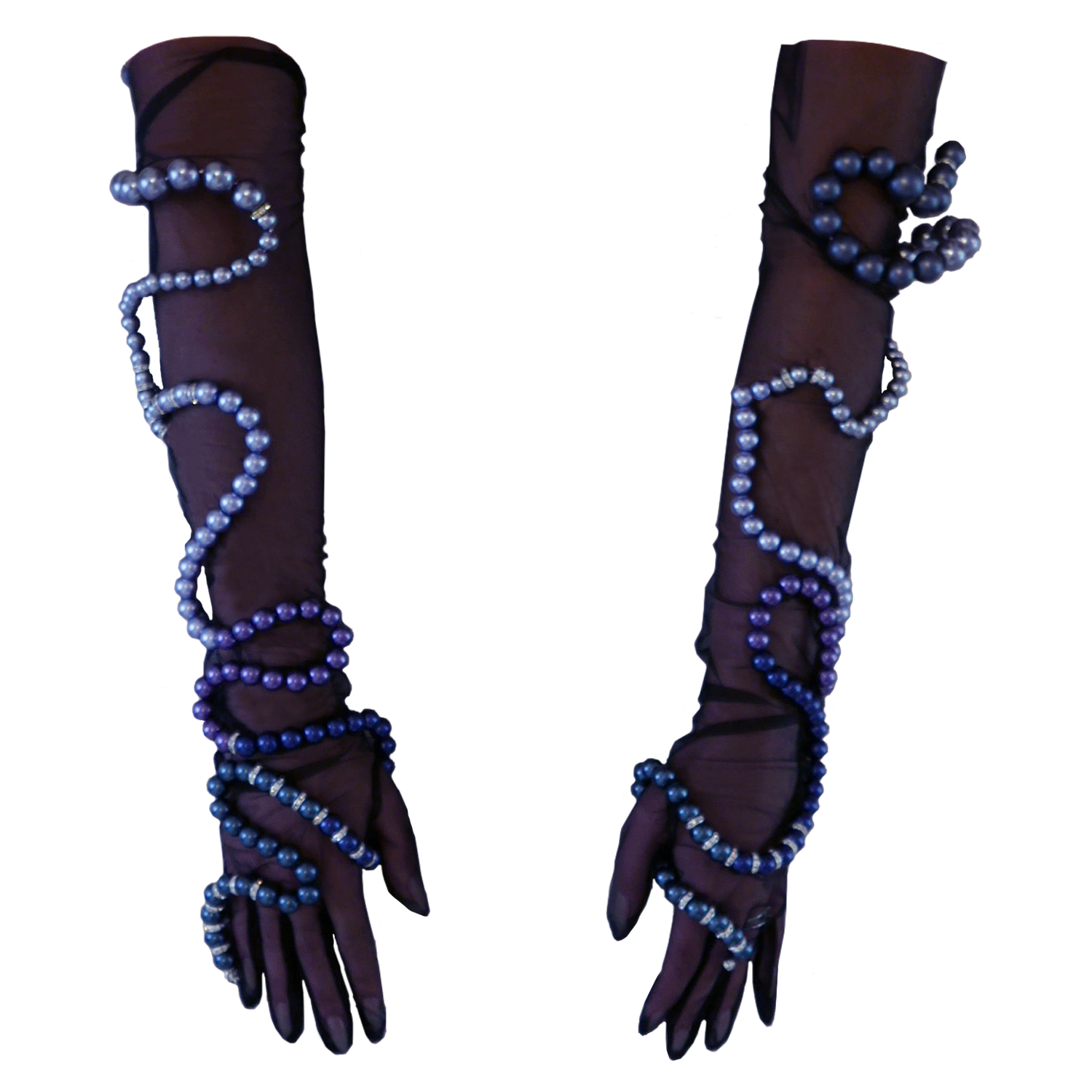 THE TAHITIAN GHOST Pearl Mesh Gloves